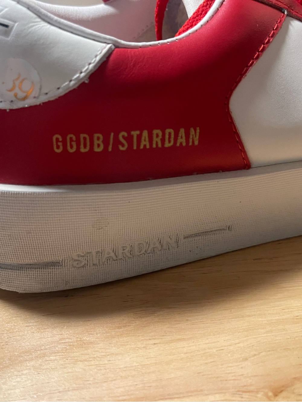Golden Goose Stardan Red White Mens 9. Excellent - Picture 10 of 12